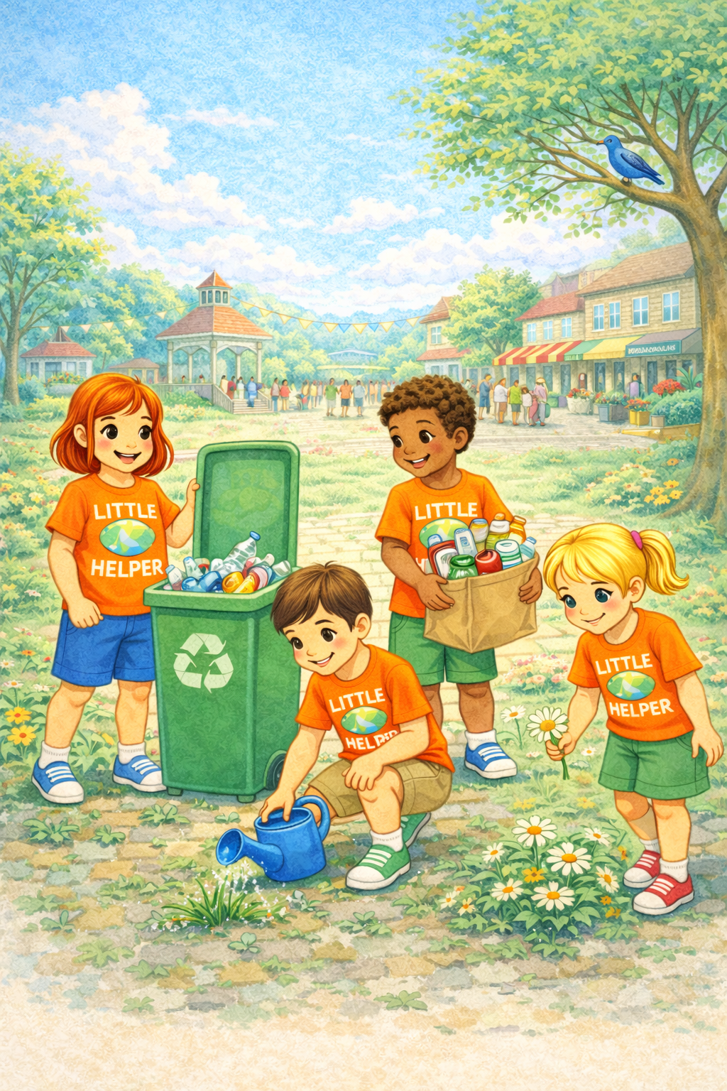 A clean park and path